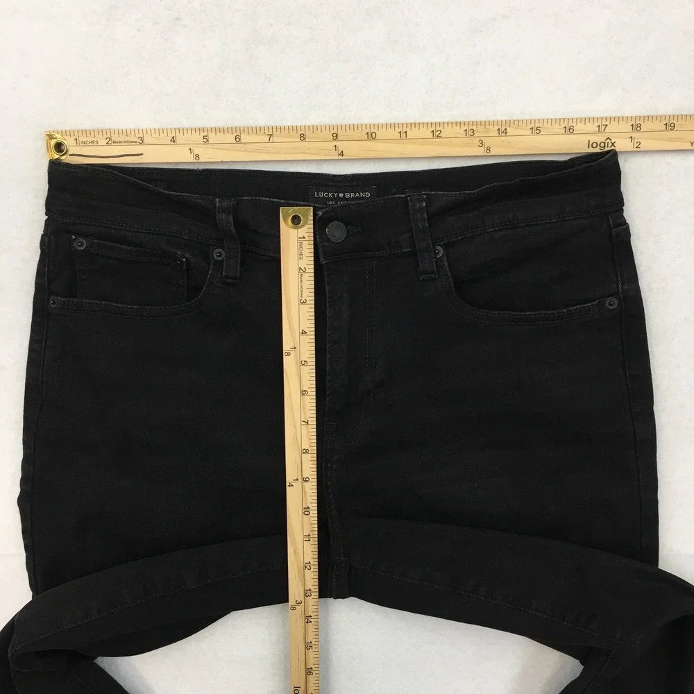 Lucky Brand 410 Athletic Straight Jeans Mens 34x30 Gainesville Black Stretch